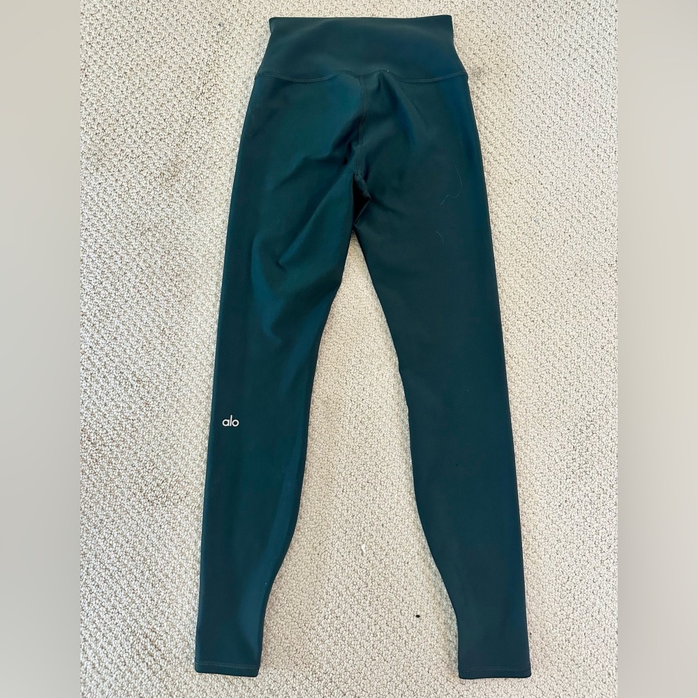 Alo dark green, high waist-Air-lift, full-length leggings